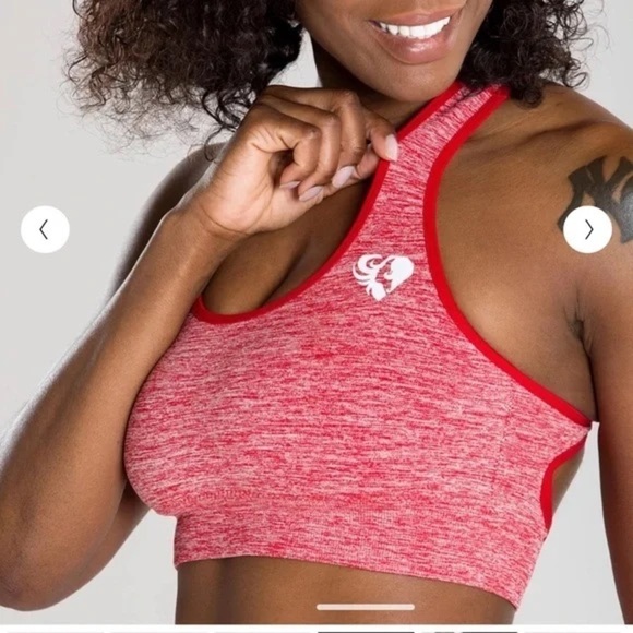 Women’s Best New With Tags Move Seamless Sports Bra Red Marl Size Medium - Picture 8 of 9
